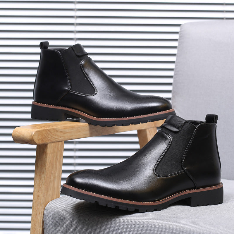 Men's High-top Slip-on Martin Boots
