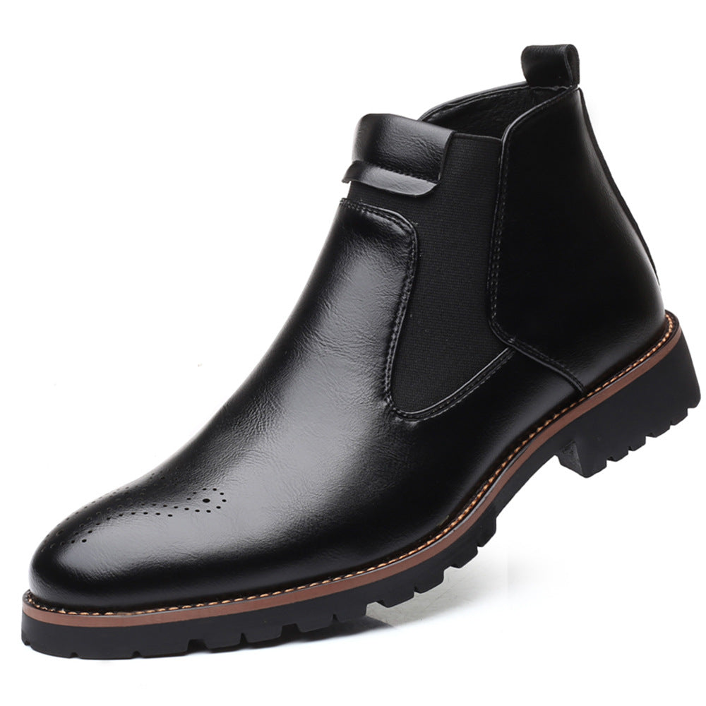 Men's High-top Slip-on Martin Boots