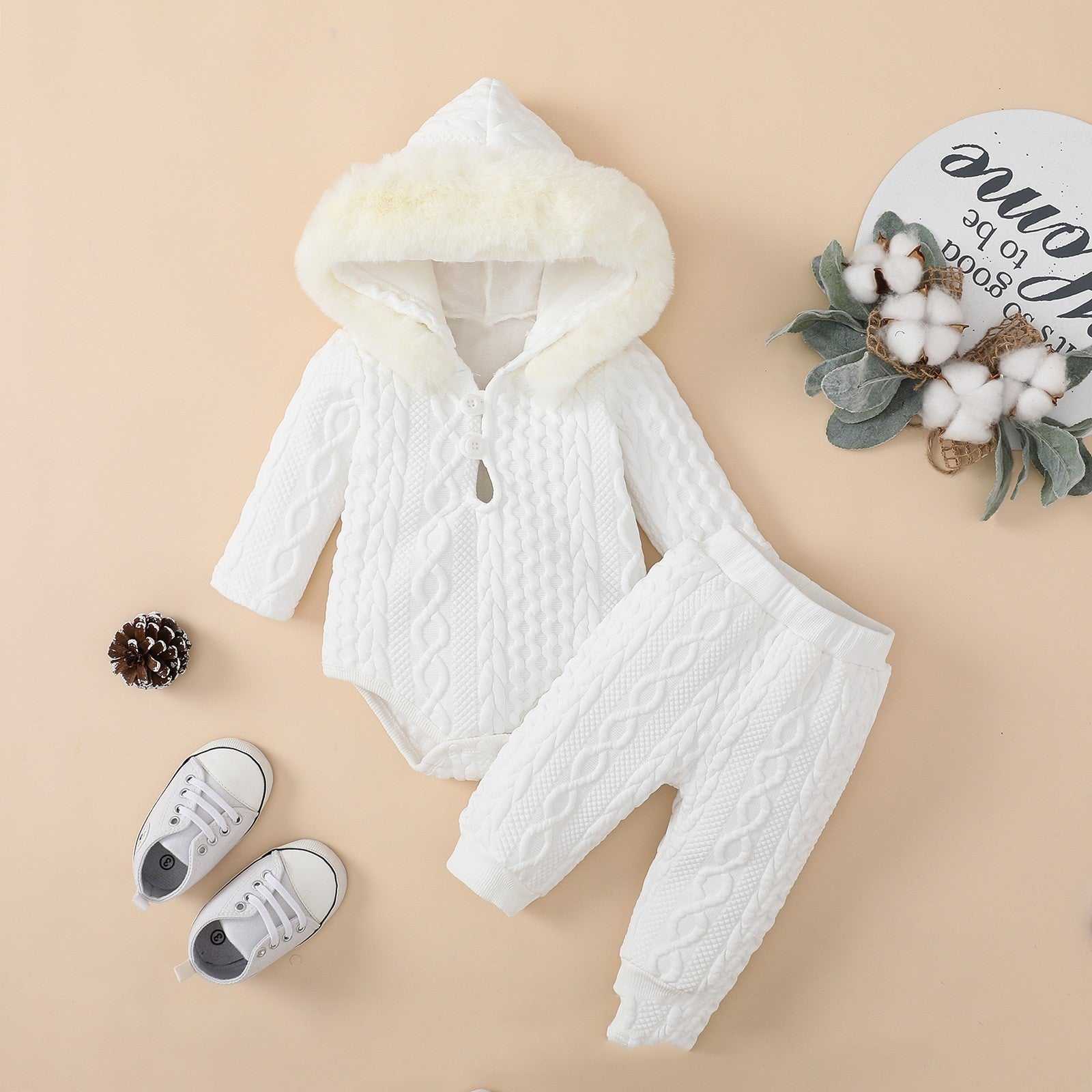 Winter Hooded Two Piece Romper