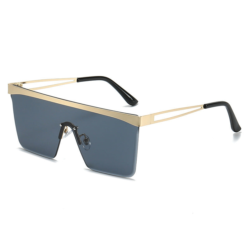 European And American Square Pair Sunglasses One-piece Lens