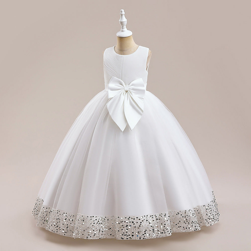 New Sequins Children's Mesh Dress