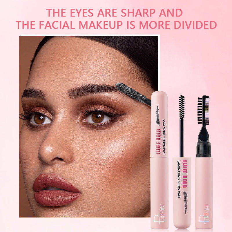 European And American Double-headed With Brow Groomer Eyebrows Hair Styling Cream Colorless