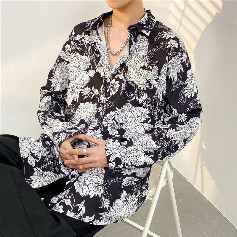 Mens Temperament Fashion Casual Printed Shirt (Available)