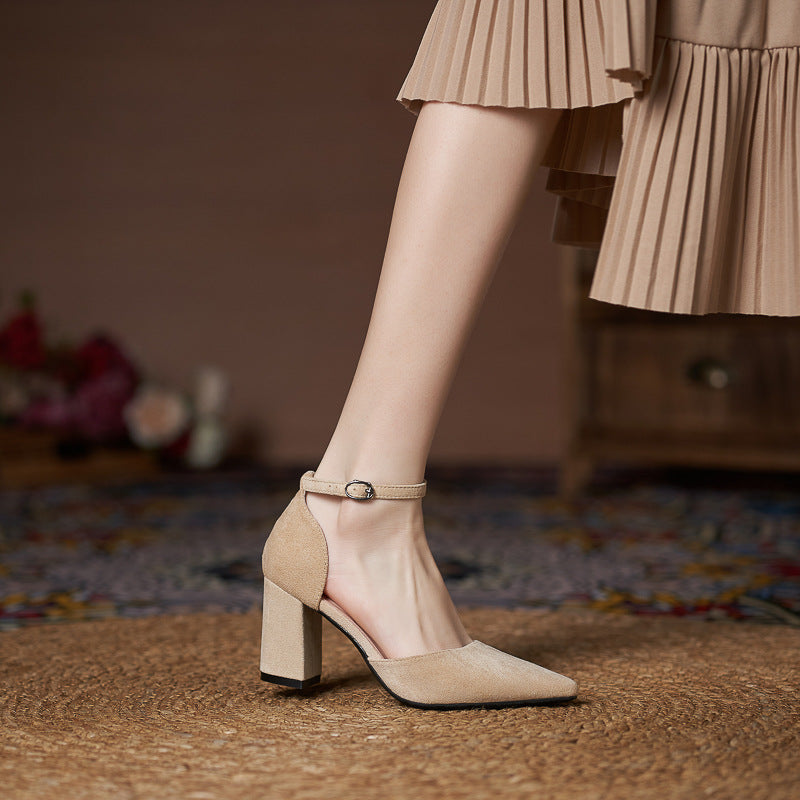 Women's All-match Casual Large Size Hollow High Heels