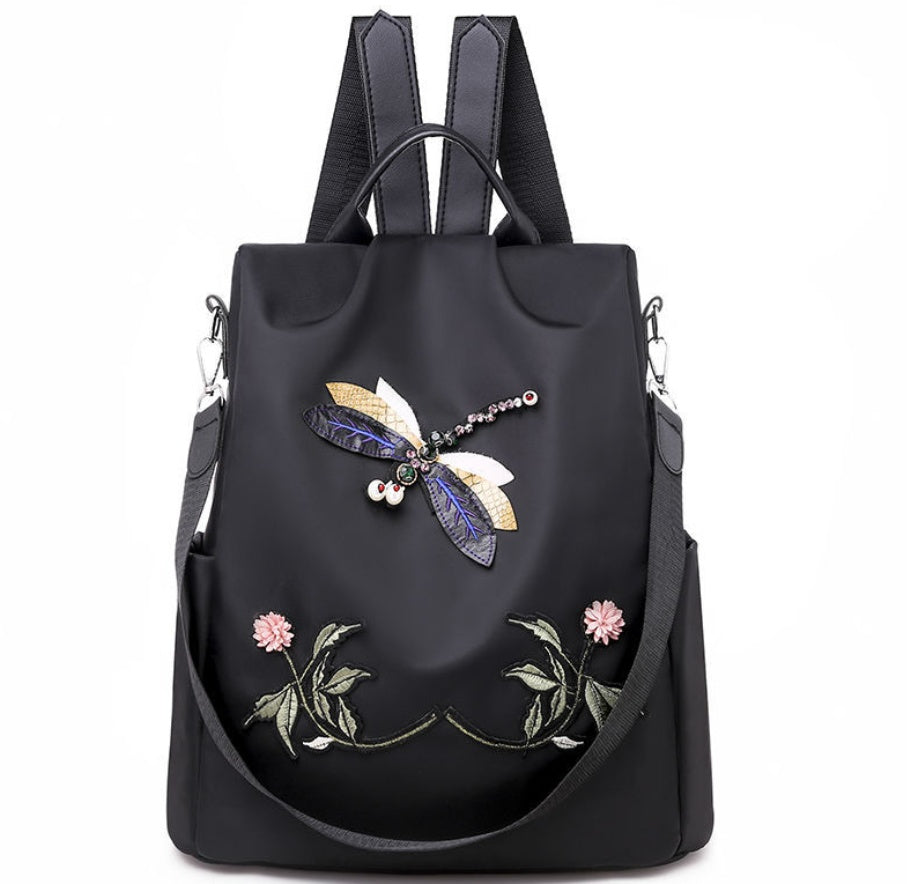 Oxford cloth embroidered backpack