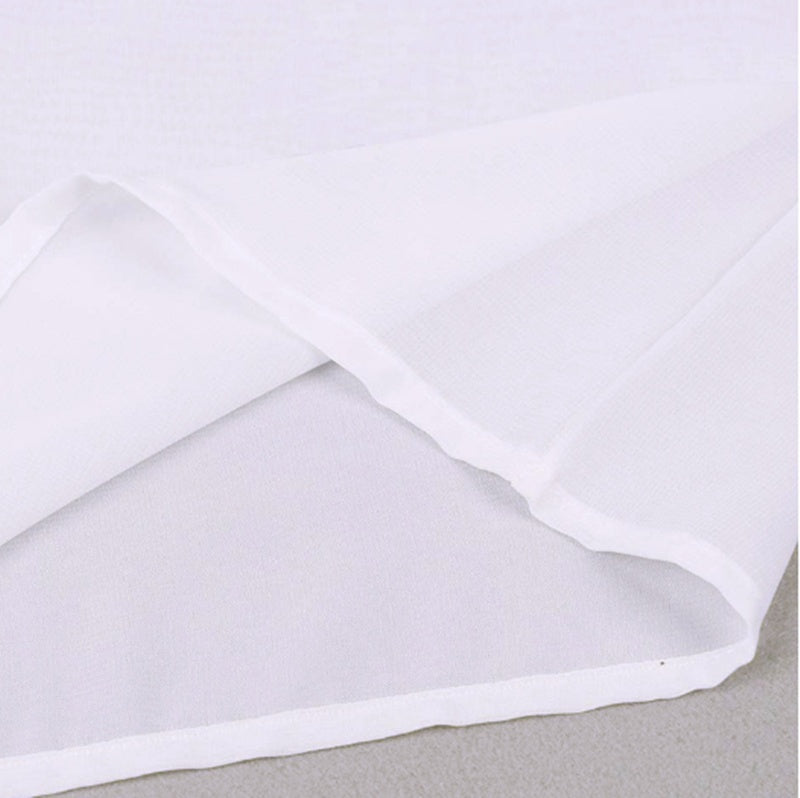 Two-piece Frilled Chiffon Shirt With Striped Shorts