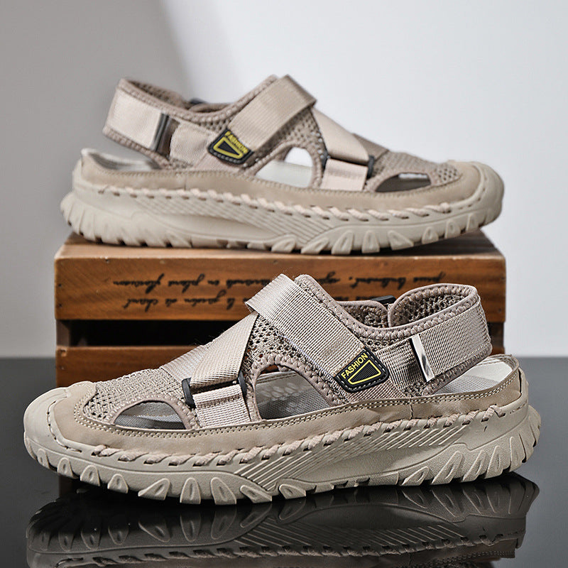 Summer Men's Hollow Mesh Surface Breathable Trendy Casual Shoes All-matching Sandals