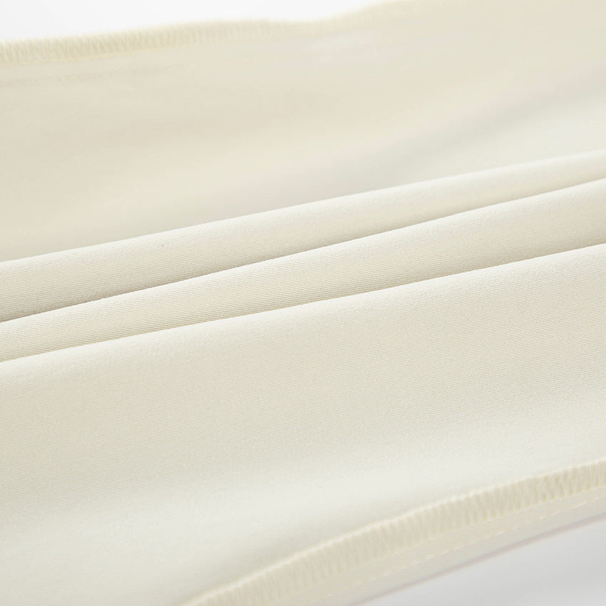 New Style Cigarette Pleated Elastic Straight Leg Ladies Casual Pants