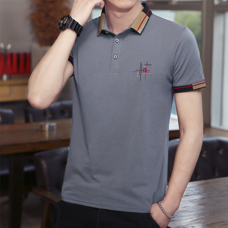 Lapel T Shirt Short Sleeved Summer Men's Polo Shirt