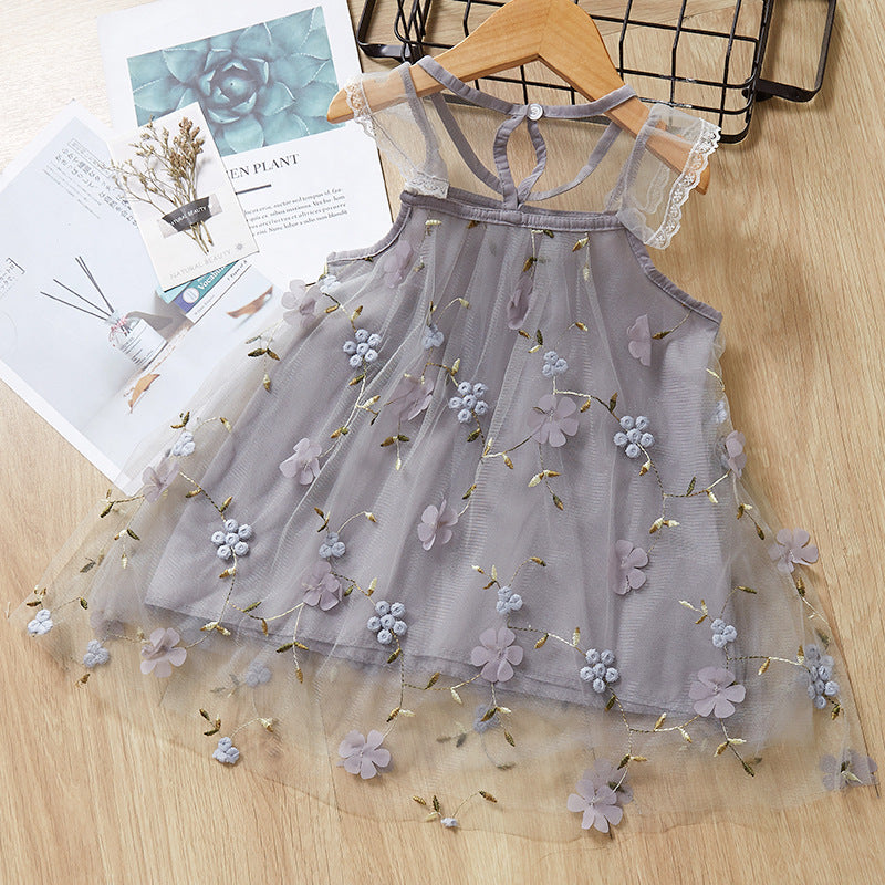 Lace gauze dress