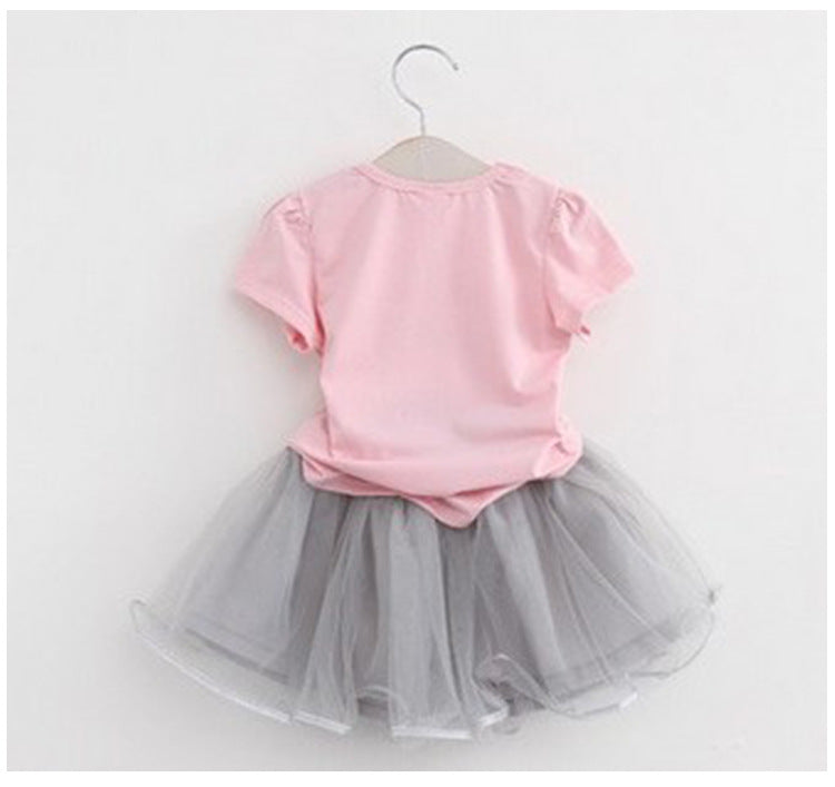 Fashion Girl Cartoon Cute Short Skirt Two-piece Suit