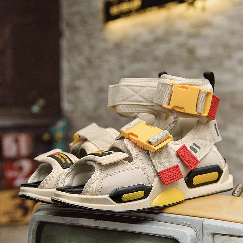 Men's color matching breathable sandals and slippers  (Available)