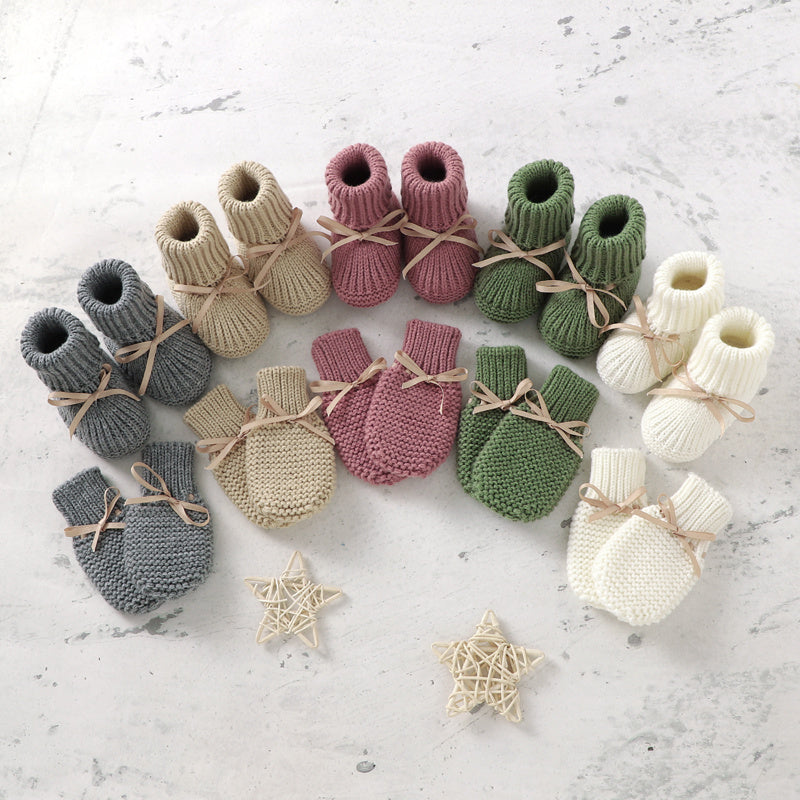 Baby Shoes Glove Set Knitted Newborn