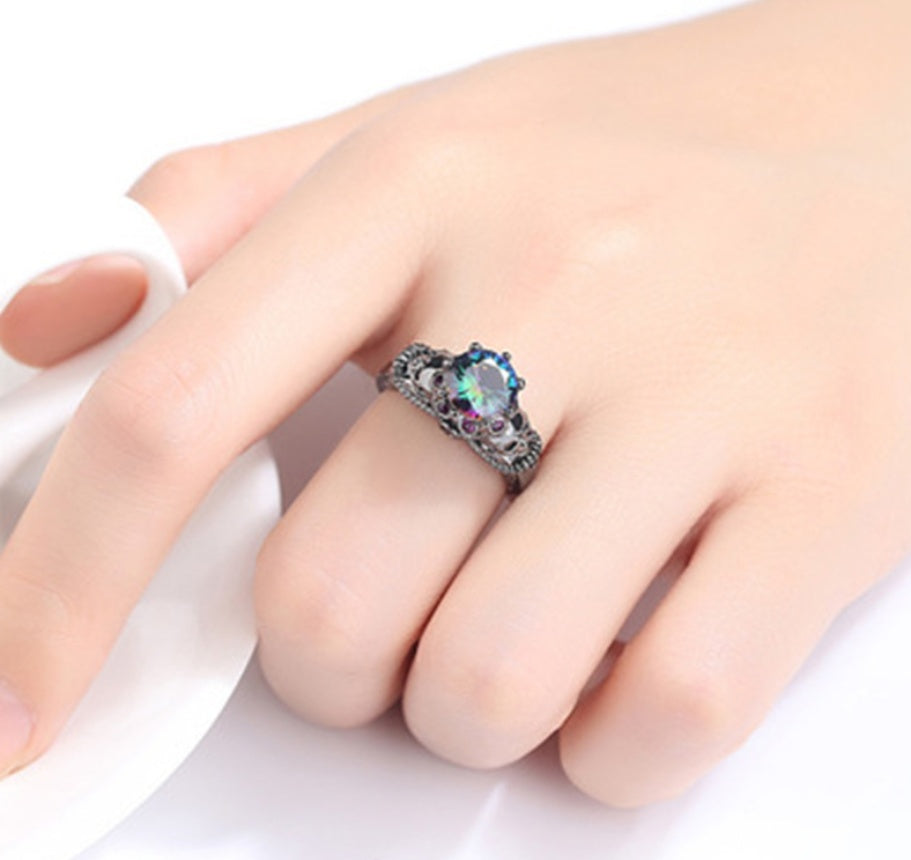 Vintage alloy set topaz jewelry