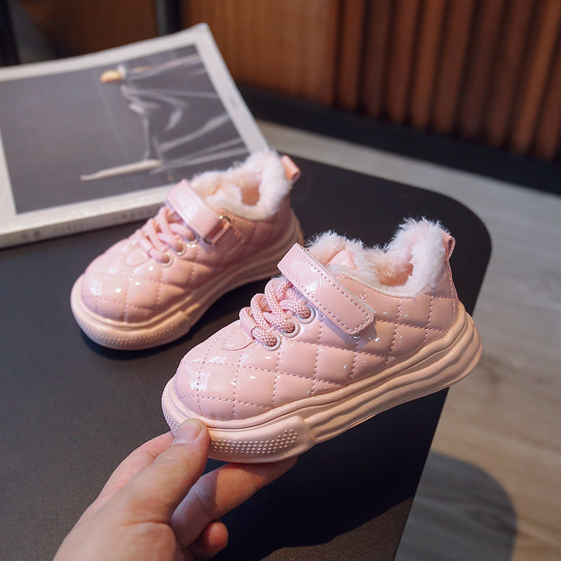Children's Fleece-lined Warm Cotton Baby Boys' Shoes (Available)