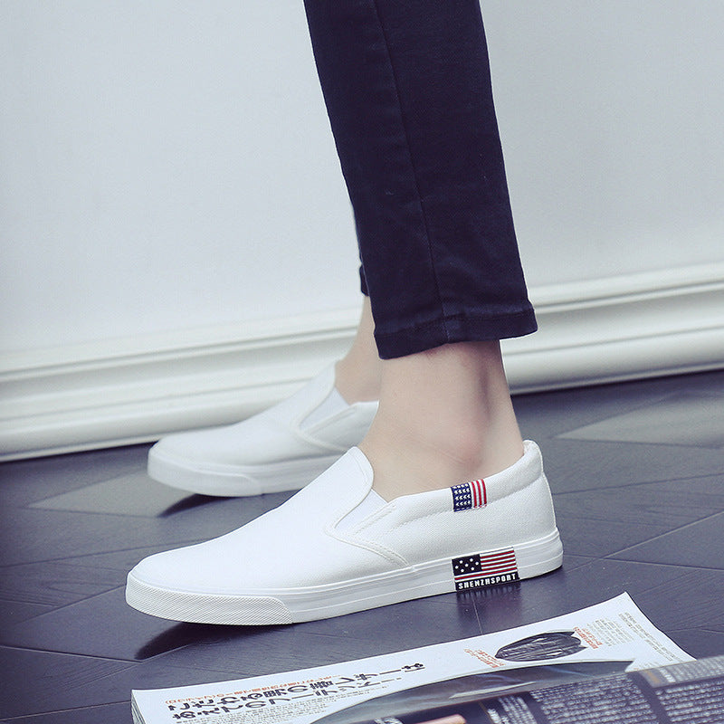 All-match white shoes men canvas shoes (Available)