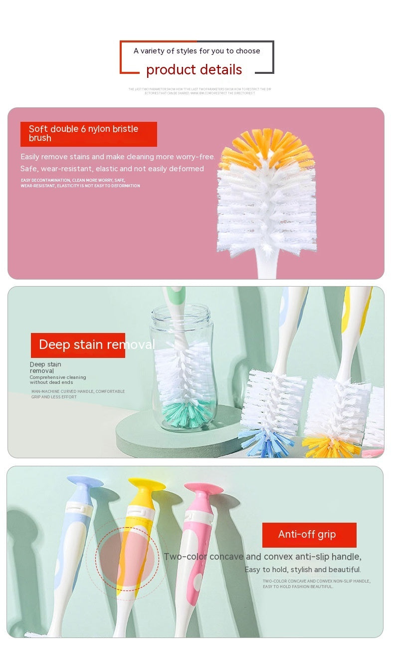 Baby Nylon Bottle Brush Nipple Water Cup Cleaning Brush