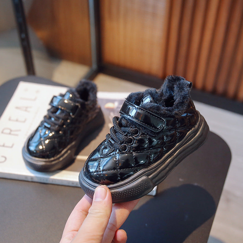 Children's Fleece-lined Warm Cotton Baby Boys' Shoes (Available)