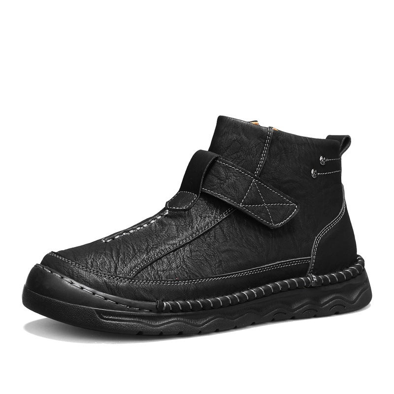 High-top Men's Boots Ankle Leisure Cargo Mid-top Leather