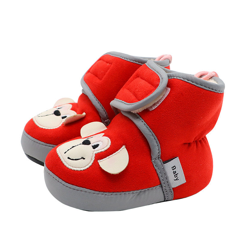 Non-falling Heel Soft-soled Warm And Anti-falling Newborn Baby Shoes
