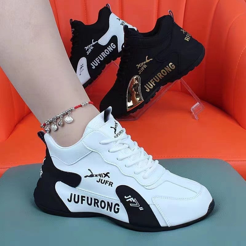 Couple Sports Casual PU White Shoes All-match Wear-resistant (Available)
