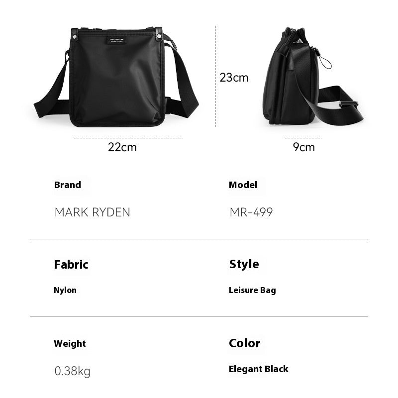 One-shoulder Vertical Crossbody Casual Men's Oxford Cloth Cross-body Bag