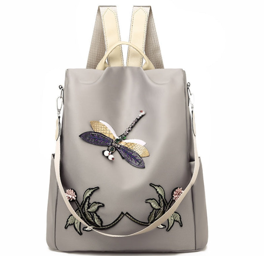 Oxford cloth embroidered backpack