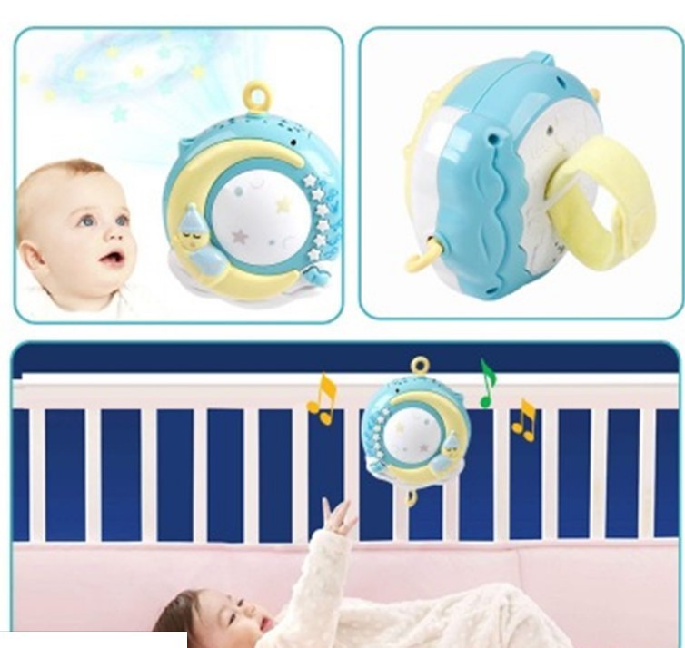 Baby Rattles Crib Mobiles Toy Holder Rotating Mobile Bed Bell Musical Box Projection Newborn Infant Baby Boy Toys (Available)