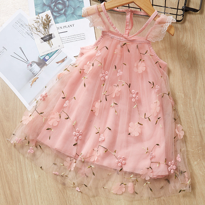 Lace gauze dress