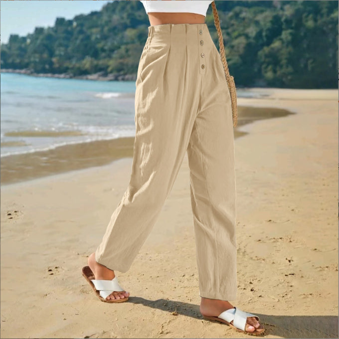 Casual High Waist Trousers For Women
