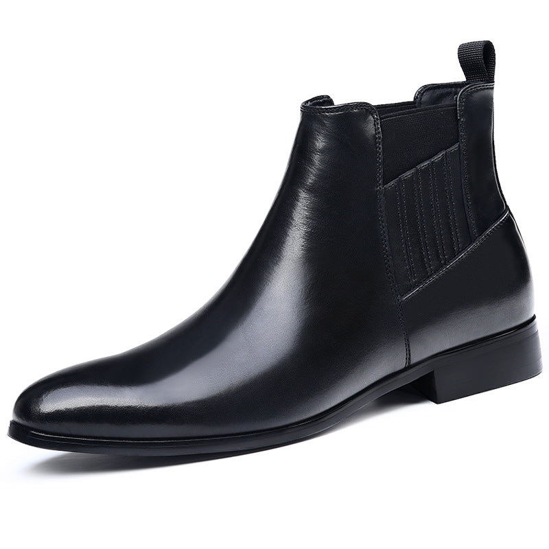 Men's Chelsea Boots Retro British Pointed High-top
