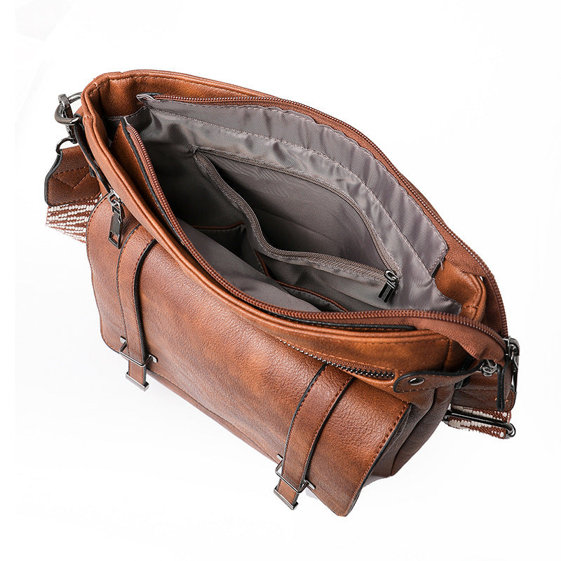 Women's Shoulder Personality Large Capacity Multi-pocket Bucket Bag