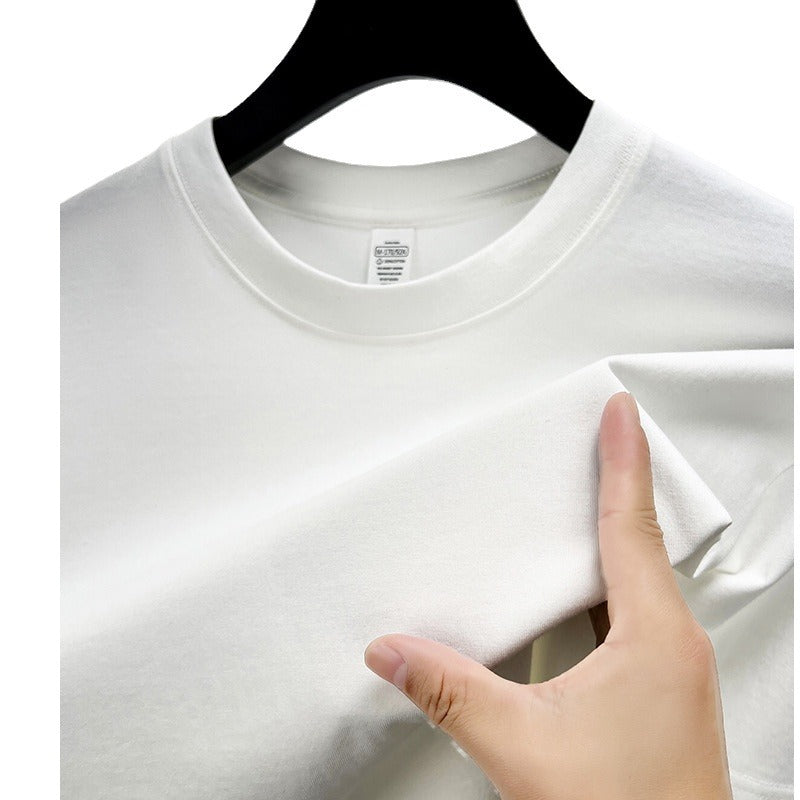 Summer New Drop Shoulder Solid Color Thin Men's T-shirt