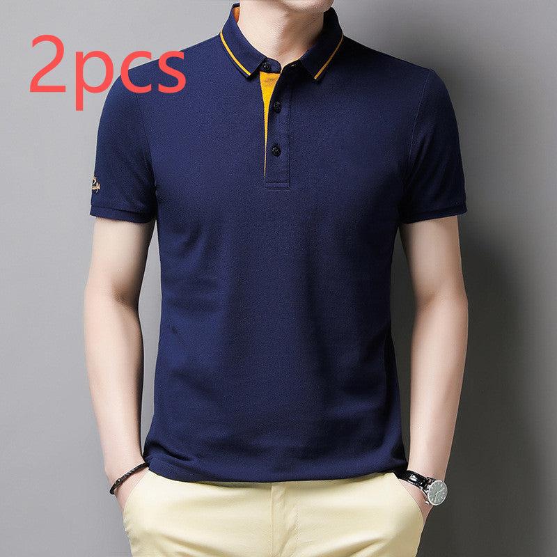 Men's Short-sleeved Cotton T-shirt Solid Color