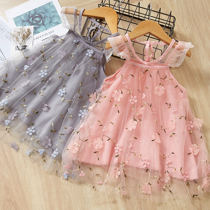 Lace gauze dress