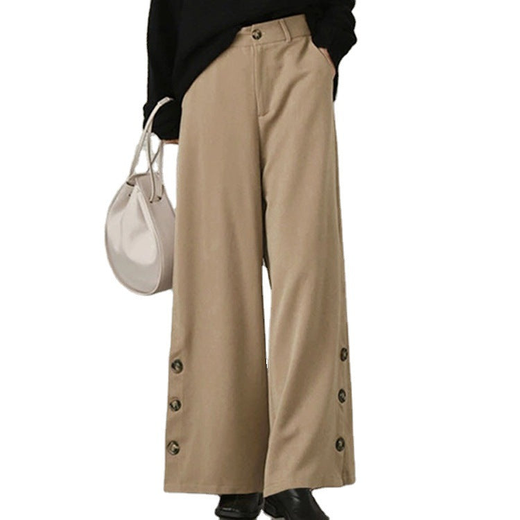 High-waisted Trousers Loose-fit Urban Casual Sports Pants