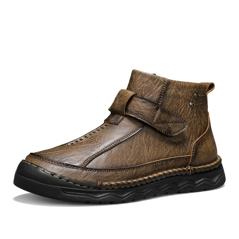 High-top Men's Boots Ankle Leisure Cargo Mid-top Leather