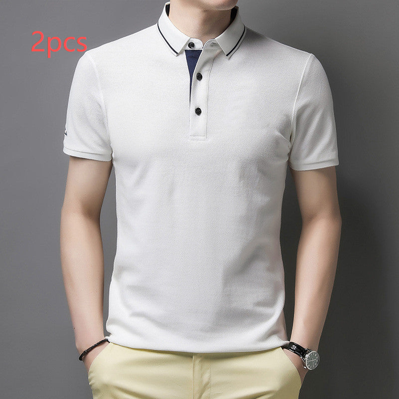 Men's Short-sleeved Cotton T-shirt Solid Color