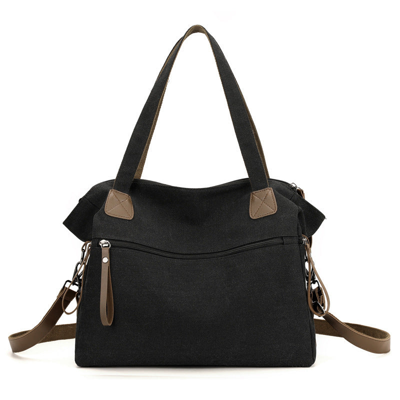 Large Capacity Fashion Casual All-match Retro Canvas Bag For Women  ( Available )
