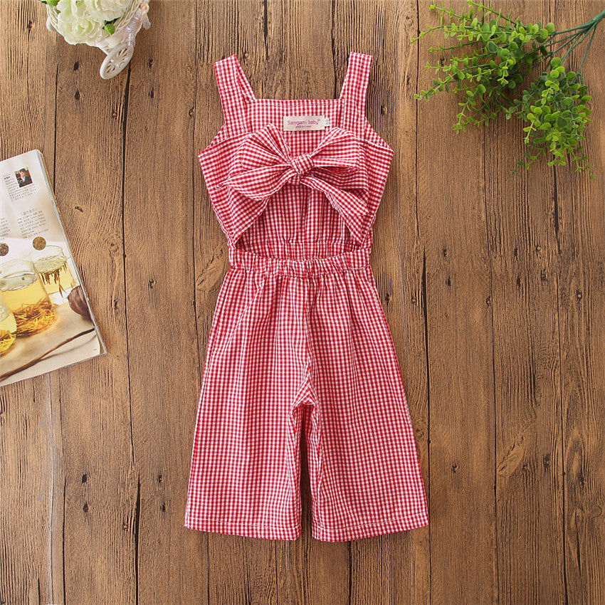Children's Clothes Pinstripe Tube Top Half Sleeve Suit
