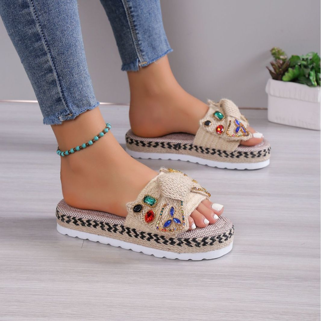 Women's Platform Sandals Beach Bow
