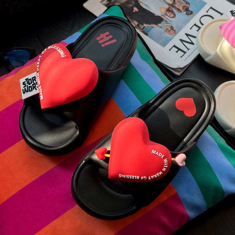 Three-dimensional Love Letter Women's Sandals