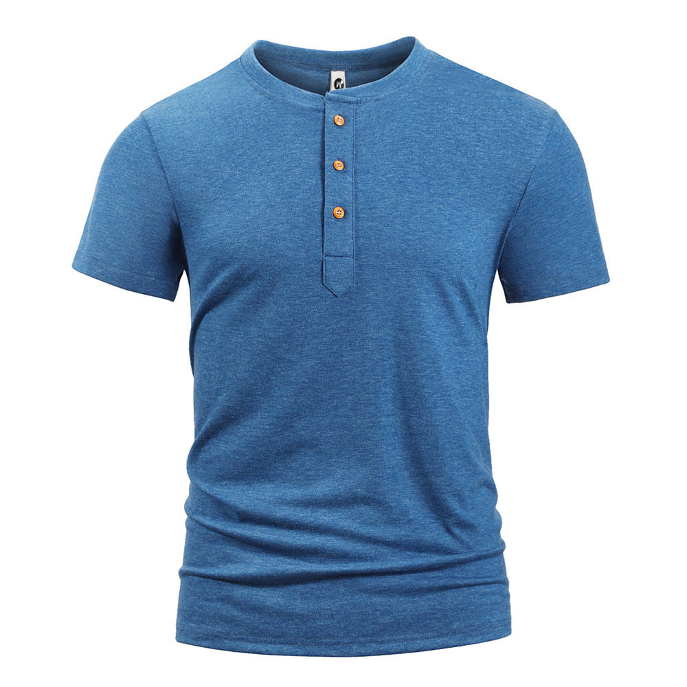 Men's Casual Solid Color Short-sleeved T-shirt