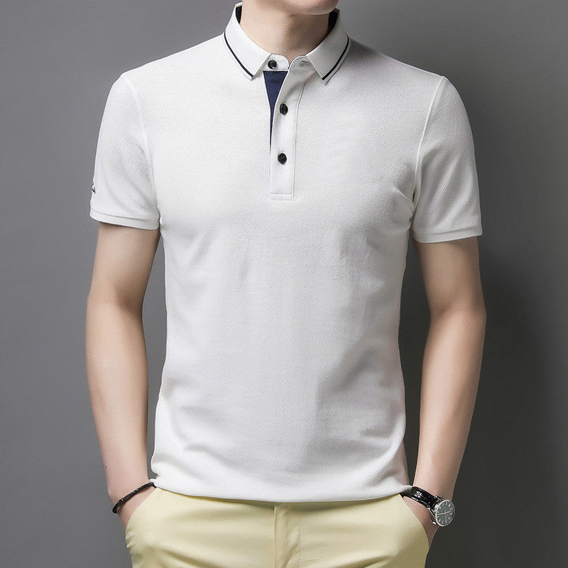 Men's Short-sleeved Cotton T-shirt Solid Color