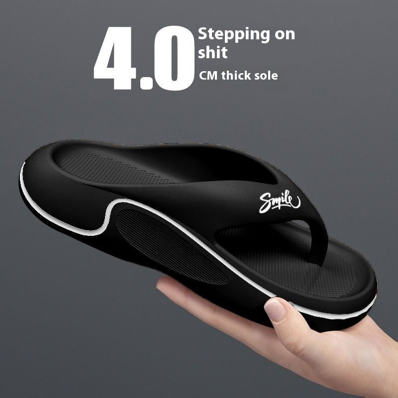 Thick Bottom Wear-resistant Cool Beach Soft Bottom High-end Men's Slippers (Available)