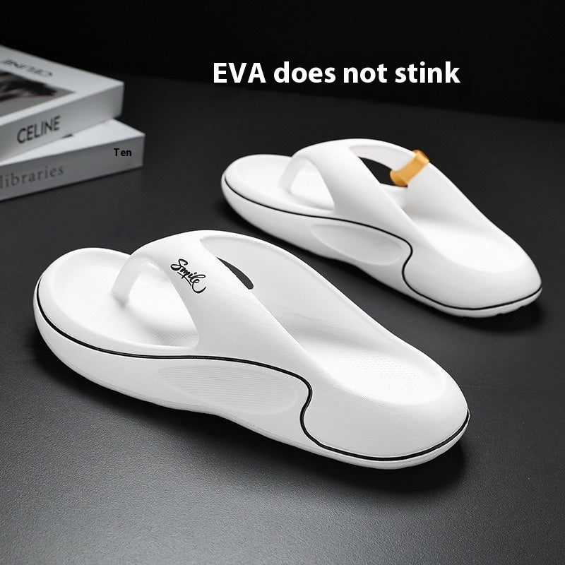 Thick Bottom Wear-resistant Cool Beach Soft Bottom High-end Men's Slippers (Available)