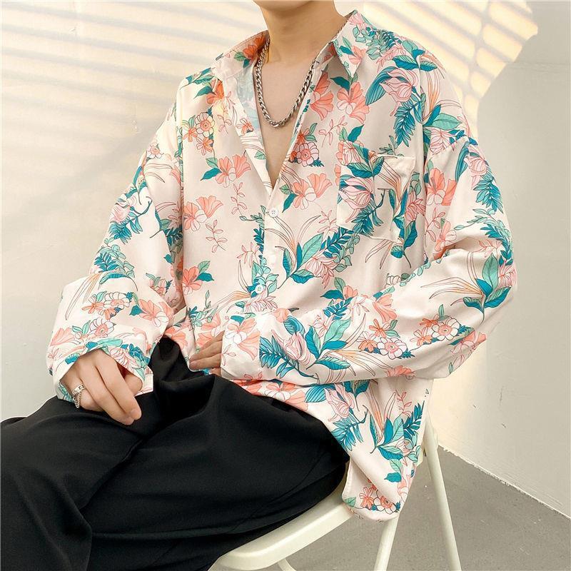 Mens Temperament Fashion Casual Printed Shirt (Available)