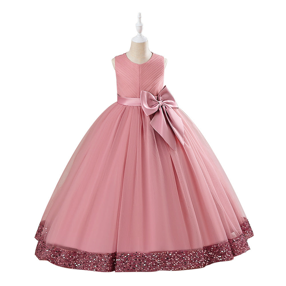 New Sequins Children's Mesh Dress