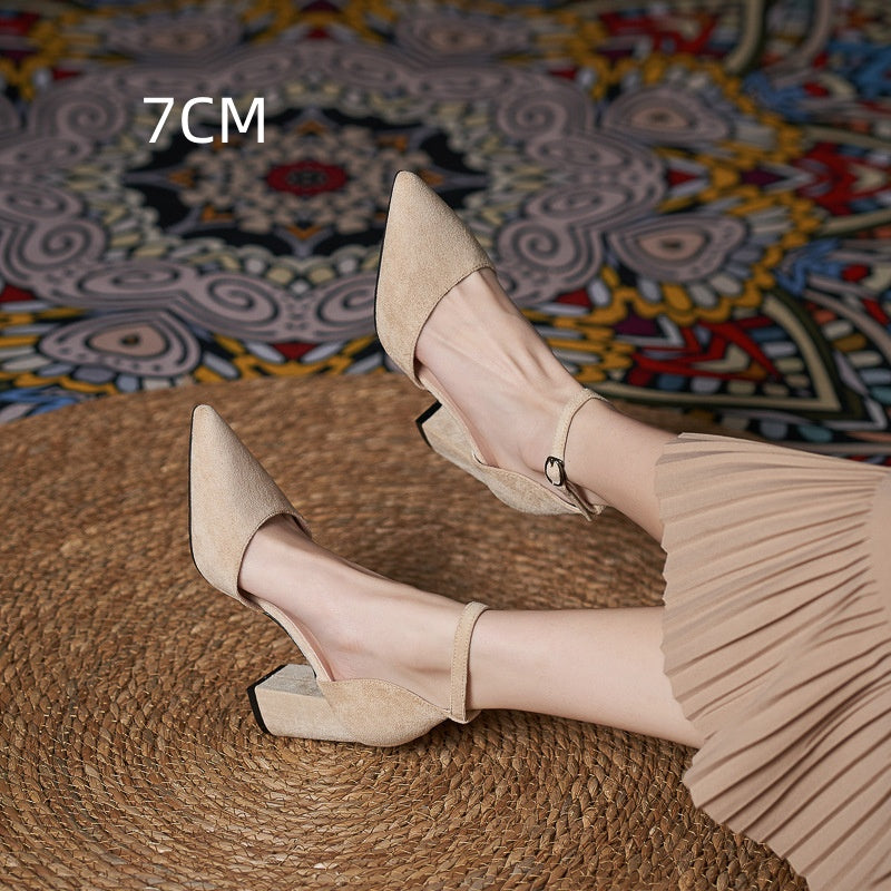 Women's All-match Casual Large Size Hollow High Heels