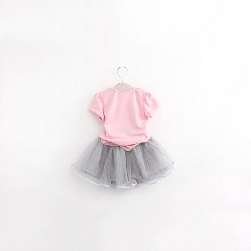 Fashion Girl Cartoon Cute Short Skirt Two-piece Suit